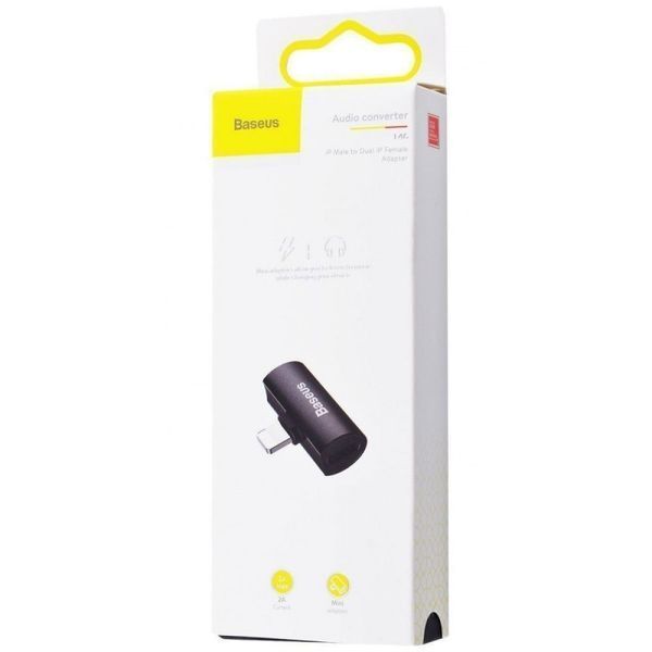 Перехідник Baseus Lightning M to 2xLightning F Black( CAL46-01) NLM-77725 фото