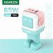 Мережевий зарядний пристрій UGREEN CD361 Nexode RG Robot Design GaN Fast Charger QC 4.0 65W Pink/Blue (35855) NLM-95447 фото 3