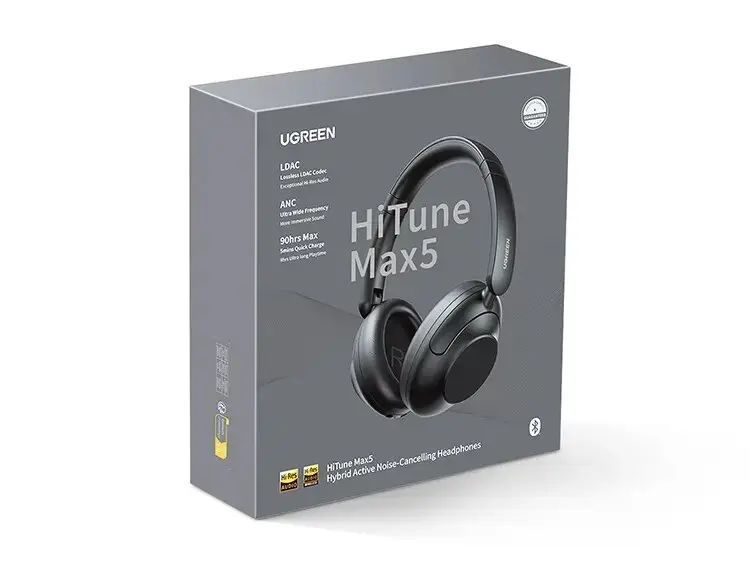 Бездротові навушники UGREEN HP202 HiTune Max5 Hybrid ANC Black (25255) NLM-95458 фото