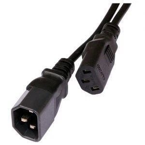 Силовий кабель-подовжувач PC-monitor 0,75 мм IEC С13-С14, довжина 1,8 м. NLM-96369 фото