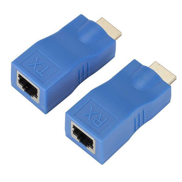 Подовжувач (адаптер) HDMI сигналу по витій парі (RJ45) TX+RX до 30м Blue NLM-95016 фото